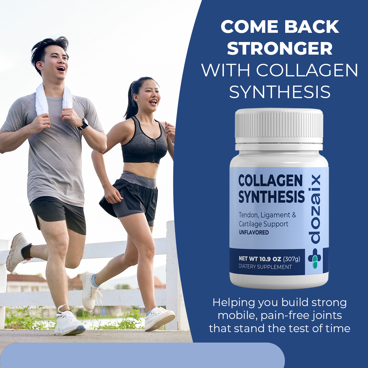 DOZAIX COLLAGEN SYNTHESIS - Collagen Peptides for Tendon, Ligament, & Cartilage Support